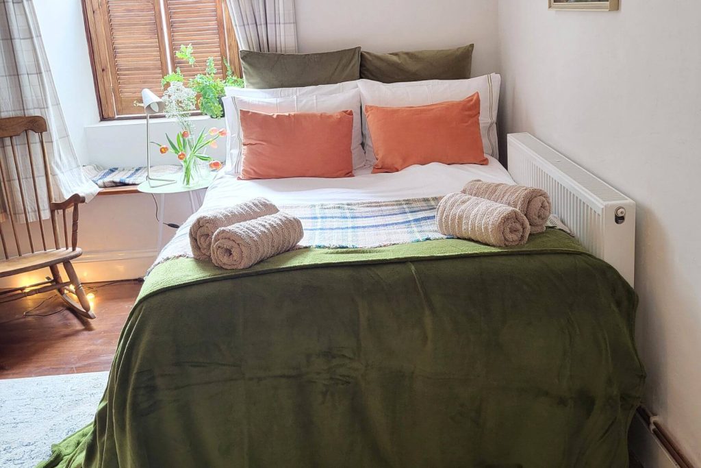 Double bed at The Old Telephone Exchange
